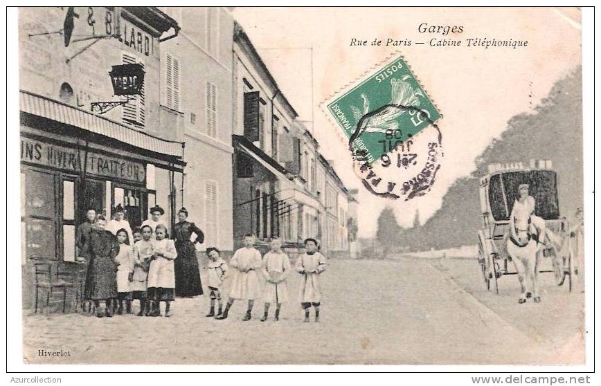 RUE DE PARIS . CABINE TELEPHONIQUE - Garges Les Gonesses