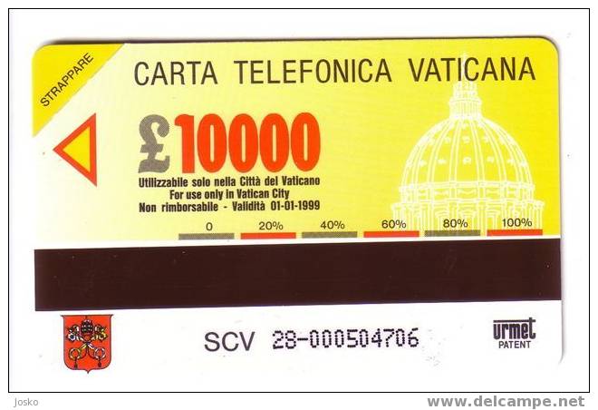 VATICAN  SCV 28  ( Mint Card - L.10.000 ) **  S.Giovanni Di Dio ** Religione Painting - Peinture - Paintings - Tableaux - Vaticano