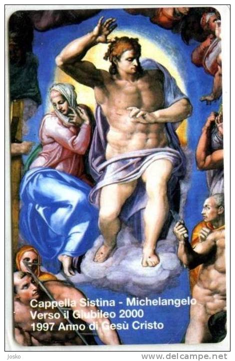 VATICAN SCV 34  ( Mint Card - Lire 10.000 ) ** MICHELANGELO **  Religione Painting Tableau Paintings Tableaux - Vaticano