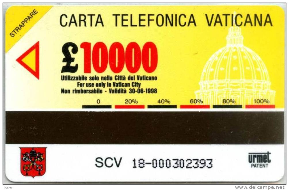 VATICAN SCV 18  ( Mint Card - L. 10.000 ) ** MICHELE KECK **  Religione Painting Tableau Paintings Tableaux - Vaticano (Ciudad Del)