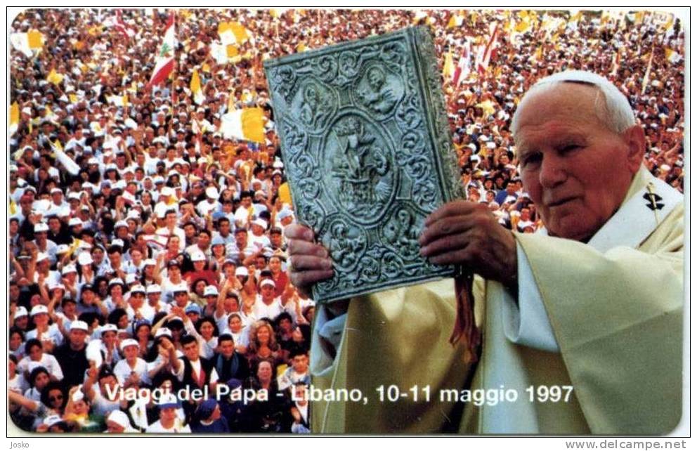 VATICAN SCV 36 - Pope John Paul II In Lebanon ( Mint Card ) Pape Papst Papa Karol Wojtyla Jean Juan Pablo Religion - Vatikan