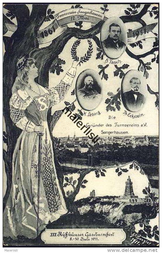 Sangerhausen - Kyffhäuser Gauturnfest 1911 - Sangerhausen