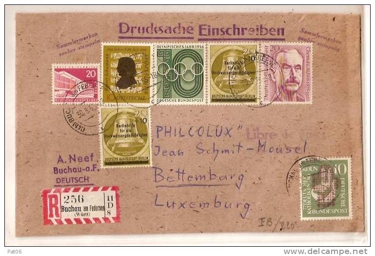 ALLEMAGNE 1959 / LUXEMBOURG - Storia Postale