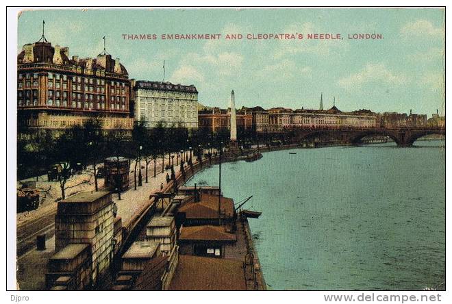 London Thames  Embankment And Cleopatra's Needle - River Thames