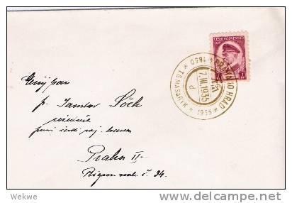 Tsc064a/ CSSR -  Geburtstags-Sonderstpl. In Gold 1935, Masaryk - Briefe U. Dokumente