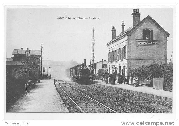 60 )) MONTATAIRE, La Gare, Vue Intérieure ANIMEE - Montataire