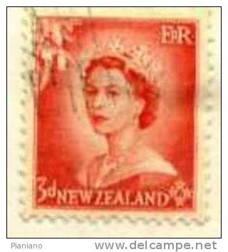 PIA - N. ZEL. - 1954-57 : Série Courante : Reine Elizabeth II  - (Yv 331) - Oblitérés