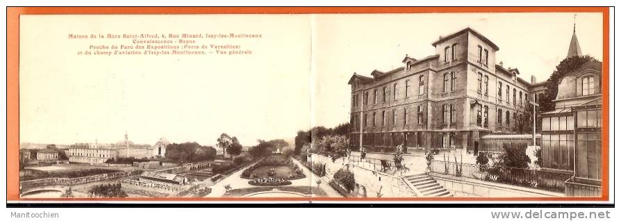 DEP 92 ISSY LES MOULINEAUX VUE PANORAMIQUE DOUBLE CARTE DE LA MAISON DE LA MERE SAINT ALFRED - Issy Les Moulineaux