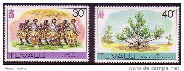 +Tuvalu 1978, 60-1, Danse, Végétal, 2v, N** - Tuvalu