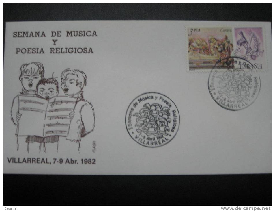 España Spain Music Religion Special Cancel Cover Sobre - Music