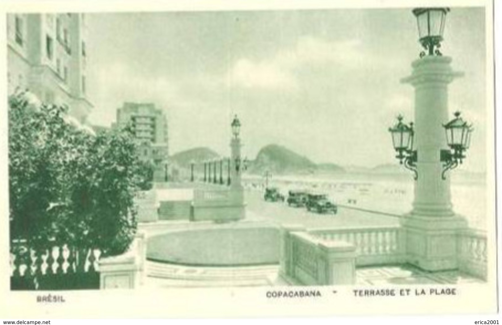 Copacabana .  La Terrasse Et La Plage De Copacabana. - Copacabana