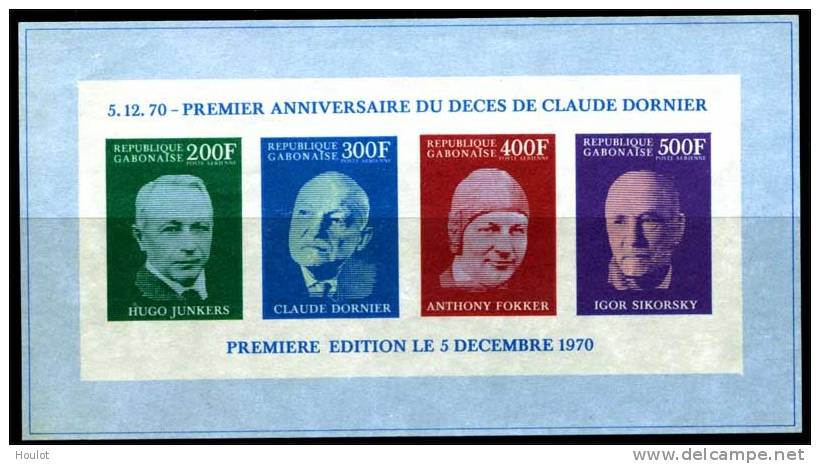 Gabun Gabonaise Mi.N° 394/96 Geschnitten (*) Oh. Gummi Verausgabt, Flugpostausgabe Zum  1. Todestag  Professor Claude Do - Gabun (1960-...)