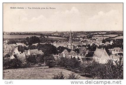 CARTE 1920 ST CALAIS - VUE GENERALE PRISE DES RUINES - Saint Calais