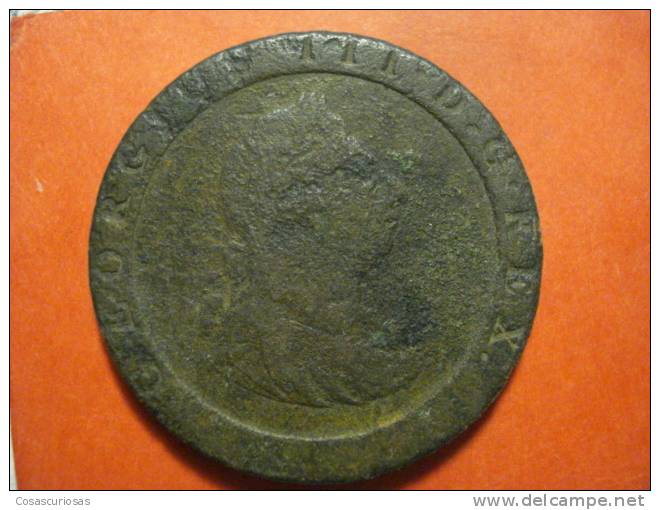 2058   UNITED KINGDOM UK GRAN BRETAÑA   1 PENNY    AÑO / YEAR  1797  FAIR - C. 1 Penny