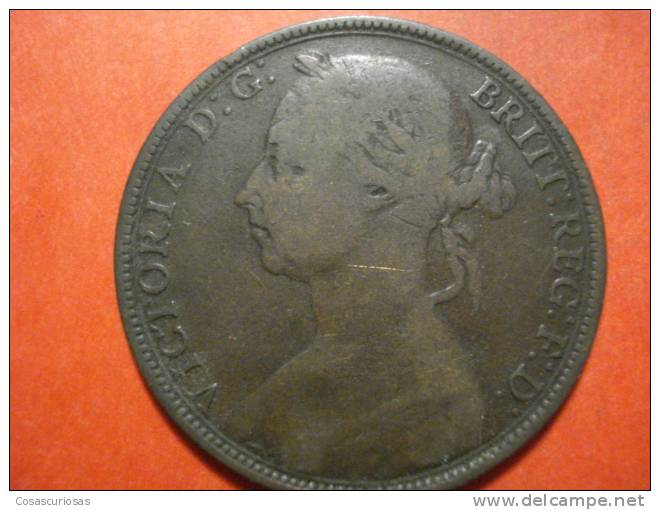 2062   UNITED KINGDOM UK GRAN BRETAÑA   1 PENNY   VICTORIA  AÑO / YEAR  1891  VF- - D. 1 Penny