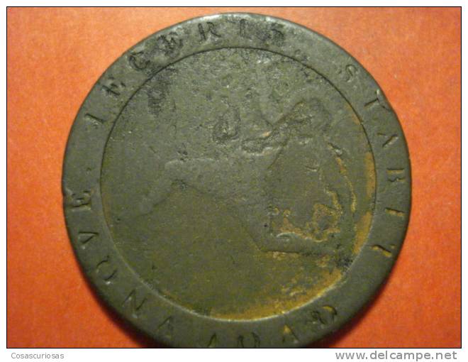 2068 ISLE OF MAN    UNITED KINGDOM UK GRAN BRETAÑA   HALFPENNY   GEORGE III   AÑO / YEAR  1813 FINE+ - B. 1/2 Penny