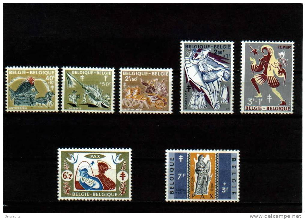 1959 Belgium Fight Against Tuberculosis MNH Set Of 6 - Unused Stamps