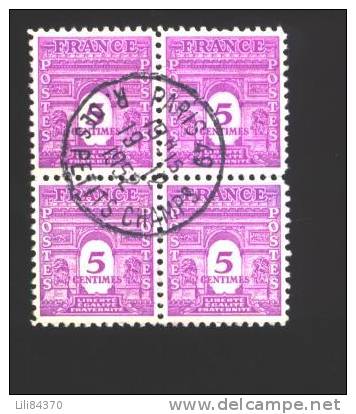 Bloc De 4  No .620  0b - 1944-45 Arc Of Triomphe