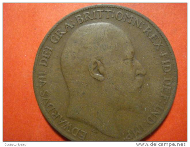 2104   UNITED KINGDOM UK GRAN BRETAÑA   PENNY    AÑO / YEAR  1910  VF - D. 1 Penny