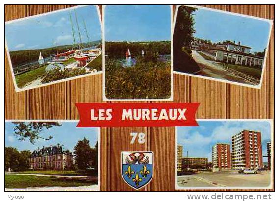 78 LES MUREAUX Bords De Seine Et Voiliers Collège Technique De Becheville Le Chateau De Becheville  La Place De La Gare - Les Mureaux