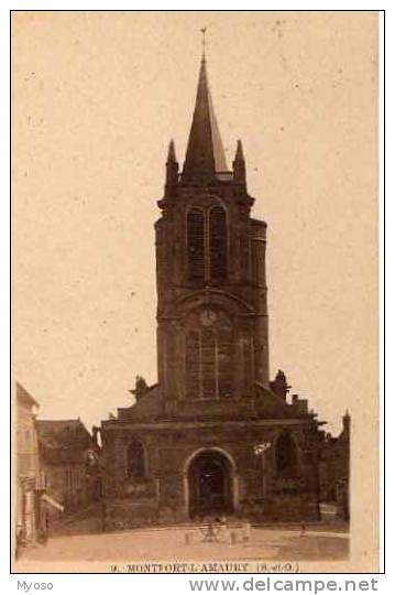 78 MONTFORT L'AMAURY Eglise De Face Le Porche - Montfort L'Amaury