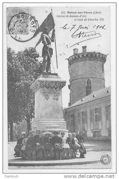 18 // MEHUN SUR YEVRE, Statue De Jeanne D'Arc Et Tour De Charles VII, ANIMEE, ** - Mehun-sur-Yèvre