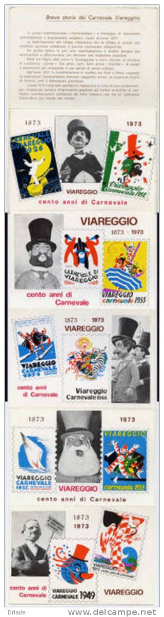 SERIE 5 CARTOLINE CENTENARIO CARNEVALE VIAREGGIO ANNO 1973 CON ANNULLO - Viareggio