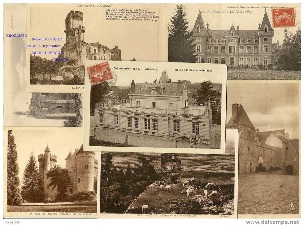 LOT De Cp CHATEAUX DE FRANCE ( Blois, Montlhéry, Montreuil, Chaalis, Larochebeaucourt, Beaufranchet, Chevreuse,bussy.... - 100 - 499 Cartoline