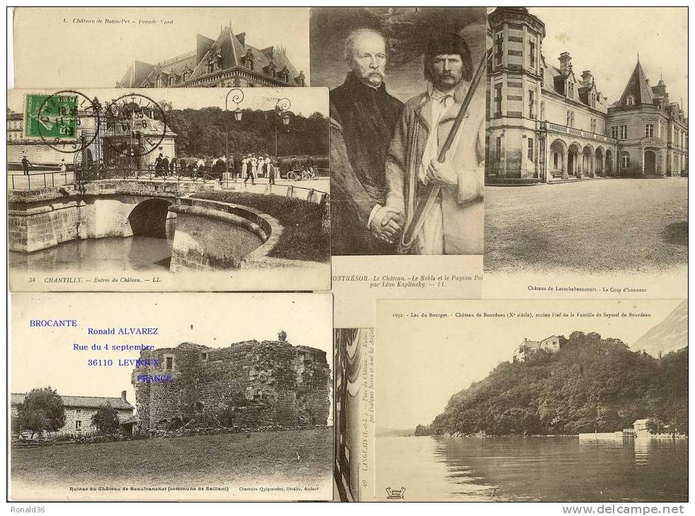 LOT De Cp CHATEAUX DE FRANCE ( Blois, Montlhéry, Montreuil, Chaalis, Larochebeaucourt, Beaufranchet, Chevreuse,bussy.... - 100 - 499 Cartoline