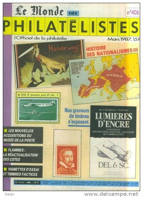 Le Monde Des Philatélistes N°406 Mars 1987 Histoire Des Nationalismes. 80 Pages TBE - Francés (desde 1941)