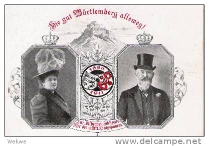 Wtb114/ WÜRTTEMBERG -  Silberhochzeit Des Königpaares 1911 (Ganzsache) - Postal  Stationery