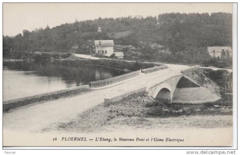 Ploermel  Pont  Etang Et Usine Electrique - Ploërmel