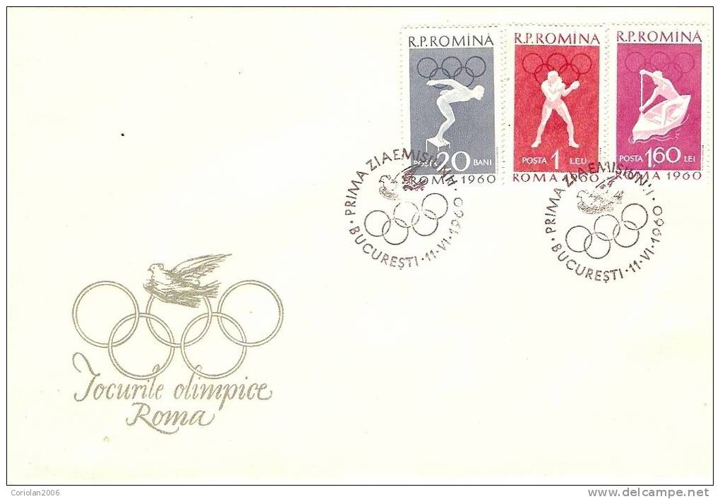 Romania 1960 FDC / Set X 2 - Ete 1960: Rome