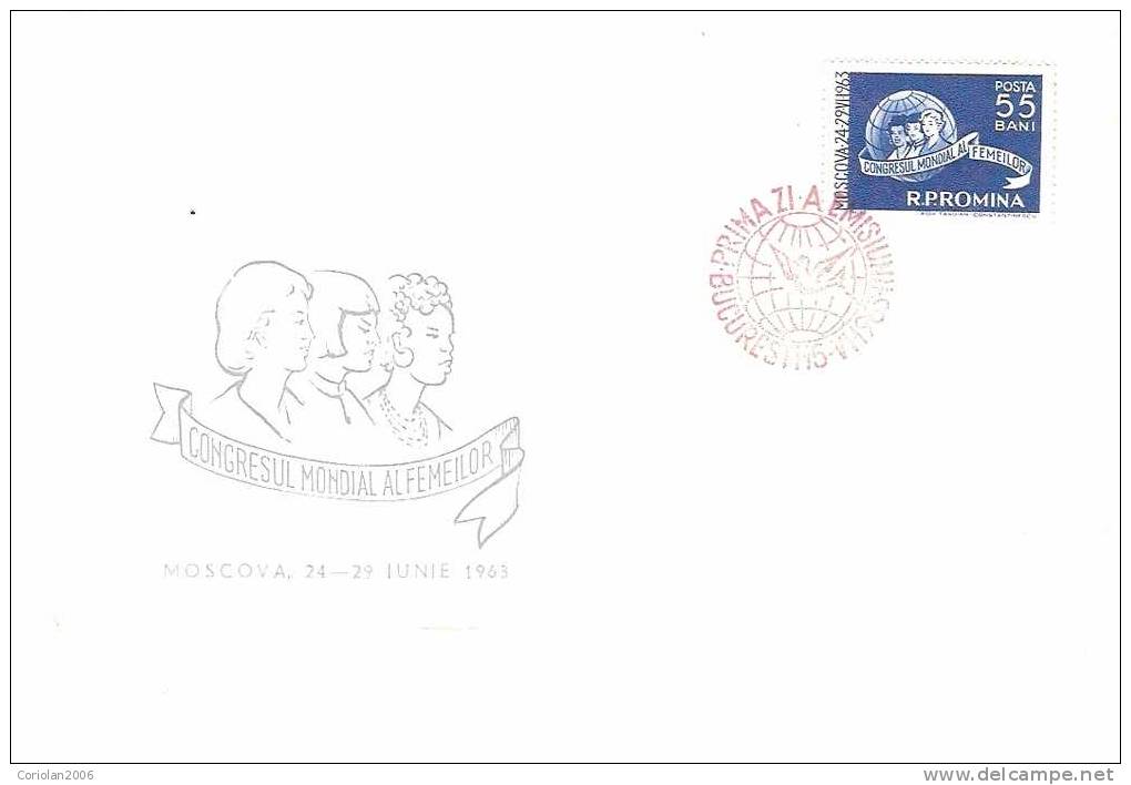 Romania 1963 FDC / World Womens Congres / Moscova - Mother's Day