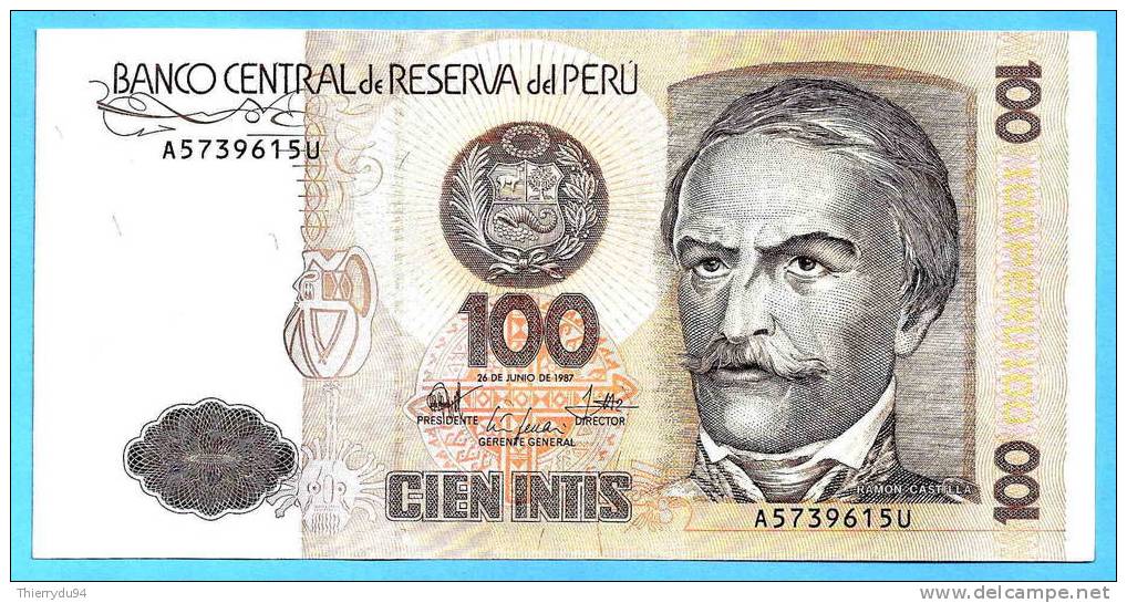 Perou 100 Intis 1987 Neuf Uncirculated Non Circulé Peru - Pérou