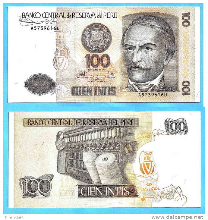 Perou 100 Intis 1987 Neuf Uncirculated Non Circulé Peru - Peru