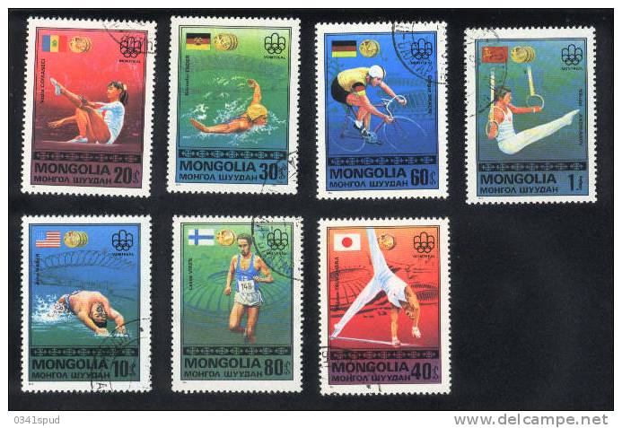 Jeux Olympiques 1976  Mongolia  Serie Complete  Athlétisme, Gymnastique, Cyclisme, Natation - Ete 1976: Montréal