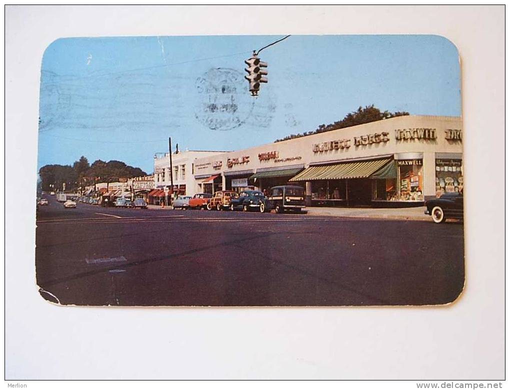 West HARTFORD  Shopping Center - Farmington Avenue - Connecticut - Automobile     PU 1958  F  D34535 - Hartford