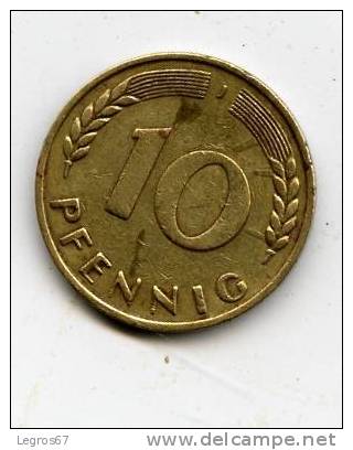 ALLEMAGNE 10 PFENNIG 1949 J - 10 Pfennig