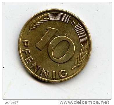 ALLEMAGNE 10 PFENNIG 1980 D - 10 Pfennig