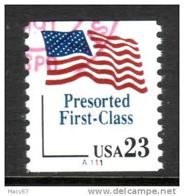 U.S. 2605   (o)  PLATE A111 SINGLE  FLAG - Coils (Plate Numbers)