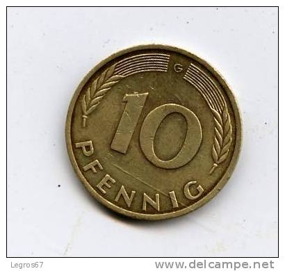 ALLEMAGNE 10 PFENNIG 1981 G - 10 Pfennig