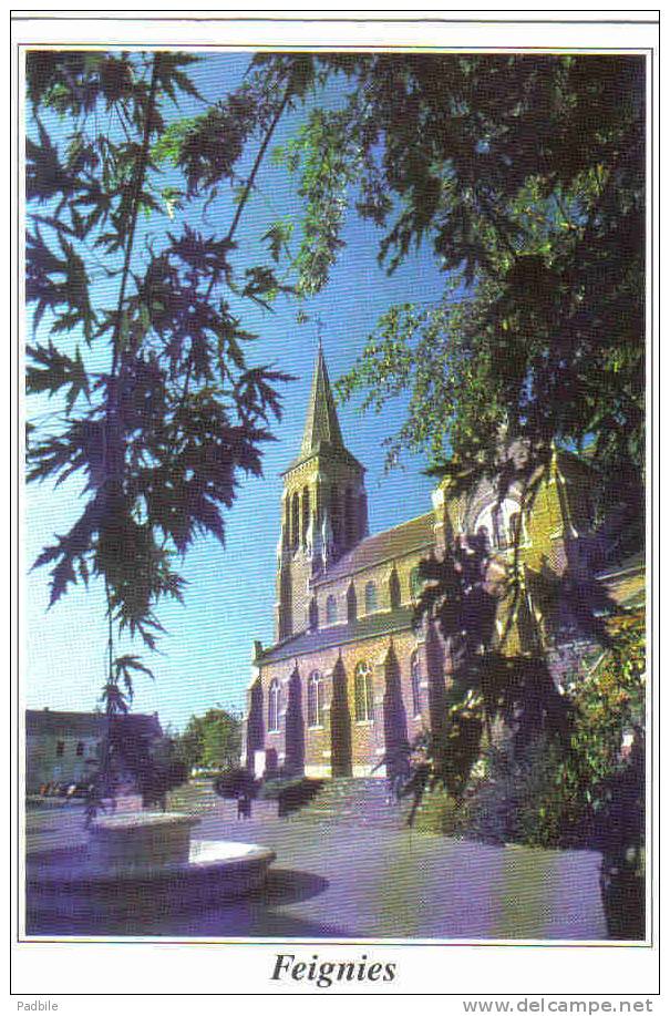 Carte Postale 59. Feignies  Quartier De L'église St-Martin Trés Beau Plan - Feignies