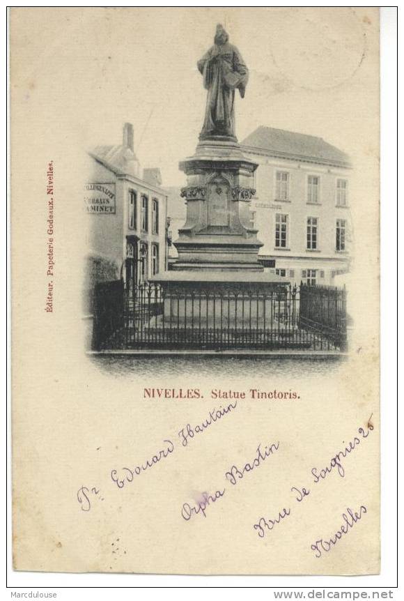 Nivelles. Nijvel. Statue Tinctoris. Standbeeld Tinctoris. Timbre - Postzegel N° 56. - Nijvel