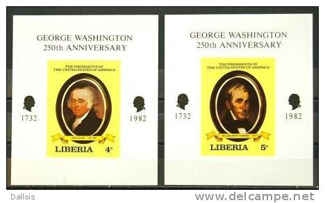 Liberia - 1981 - Washington - Présidents US - Non Dentelés - Neufs - George Washington