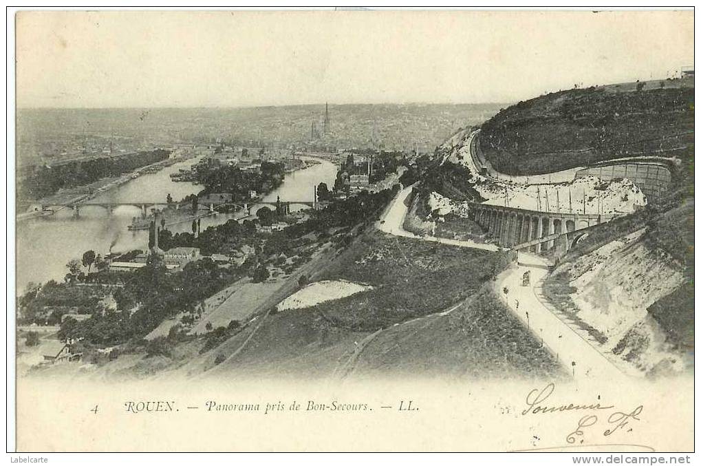 ROUEN.LL4.PANORAMA PRIS DE BON SECOURS - Rouen