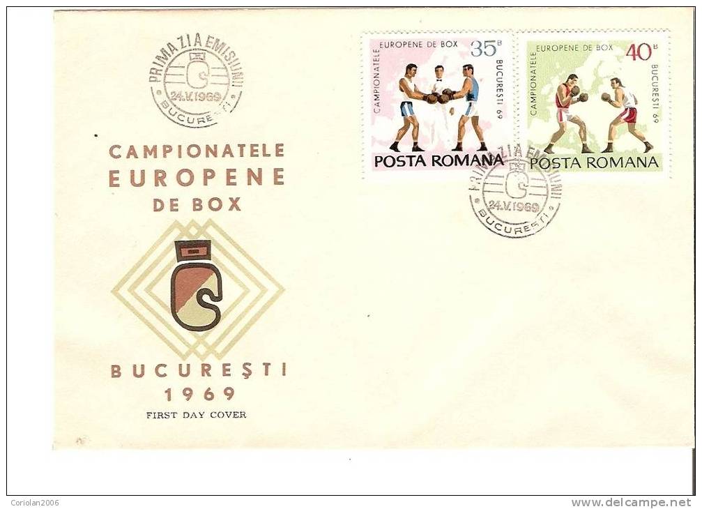 Romania FDC 1969 / Set X 2 - Boxing