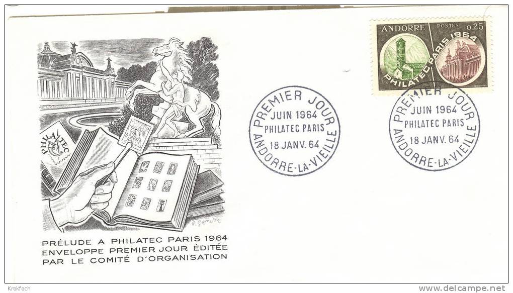 Andorre - FDC Philatec 1964 - FDC