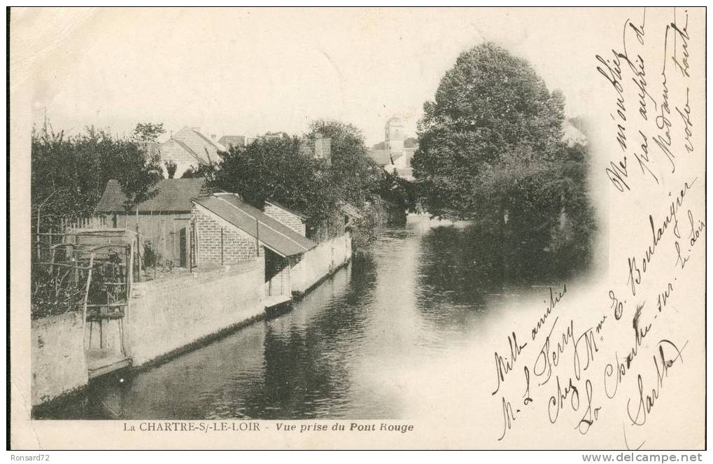 LA CHARTRE-sur-le-LOIR  -  Vue Prise Du Pont Rouge - Other & Unclassified