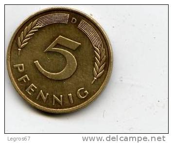 ALLEMAGNE 5 PFENNIG 1978 D - 5 Pfennig